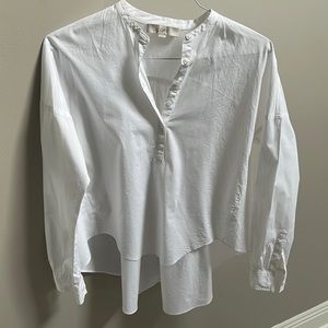 Cotton white high/low tunic, LOFT, XS